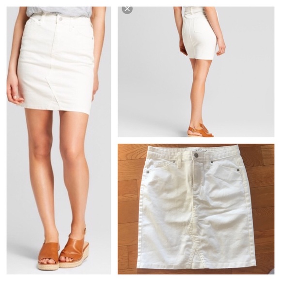 white jean skirt target